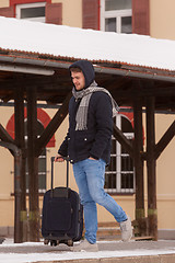 Image showing Young man traveling