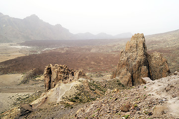 Image showing Rock formations at Teide National Park