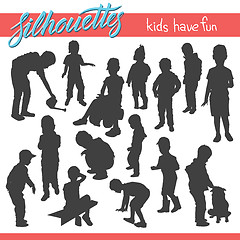 Image showing Kids silhouettes