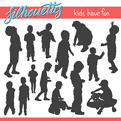 Image showing Kids silhouettes