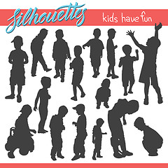 Image showing Kids silhouettes