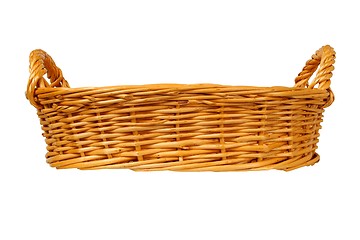 Image showing Wicker basket on white