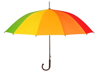 Image showing Rainbow umbrella on white