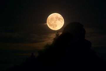 Image showing moon on the dark sky