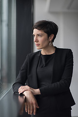 Image showing Portrait of successful Businesswoman by the window