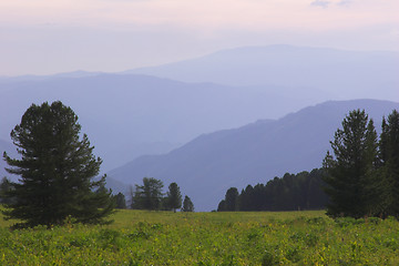 Image showing landscape with mountain, on the  horizon