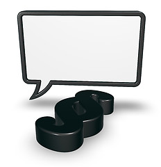 Image showing 3d speech bubble and paragraph