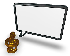 Image showing speech bubble and clef