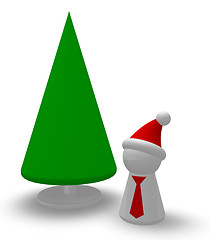 Image showing christmas token and tree