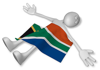 Image showing dead cartoon guy and flag of south africa