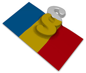Image showing paragraph symbol and flag of romania