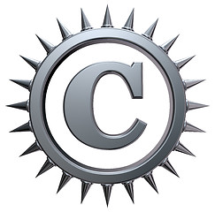 Image showing copyright symbol with spikes