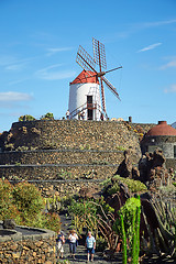 Image showing Cactus garden Jardin de Cactus in Lanzarote Island