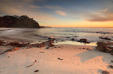 Image showing Morning light at the beach