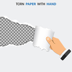 Image showing Torn Hole on Paper