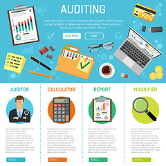 Image showing Auditing and Business Accounting Infographics