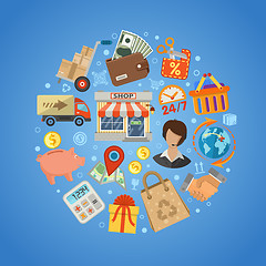 Image showing Shopping and Delivery Concept