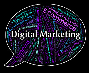 Image showing Digital Marketing Means Computer Sales And Promotions