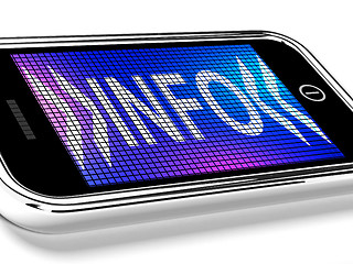 Image showing Info On Mobile Screen As Symbol For Information