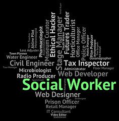 Image showing Social Worker Represents White Collar And Employee