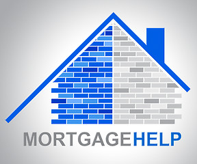 Image showing Mortgage Help Means Real Estate And Answer