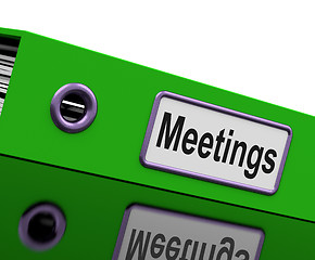 Image showing Meetings File To Show Minutes Of Company Discussion