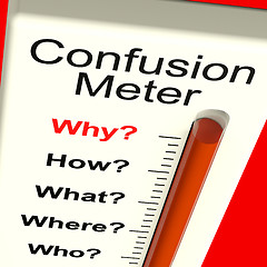 Image showing Confusion Meter Shows Indecision And Dilemma