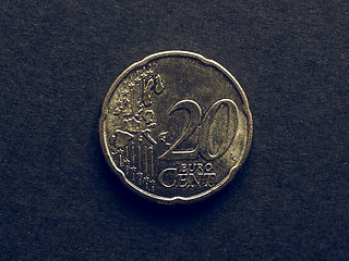 Image showing Vintage Twenty Cent Euro coin