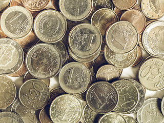 Image showing Vintage Euro coins