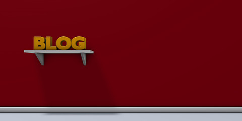 Image showing the word blog - 3d rendering