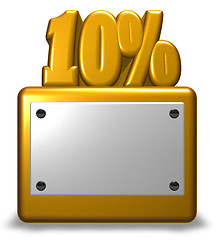 Image showing golden number and percent symbol