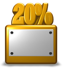 Image showing golden number and percent symbol