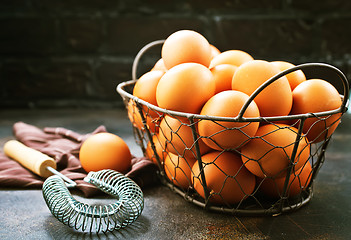 Image showing raw eggs