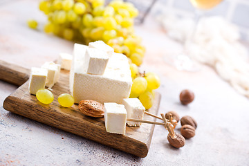 Image showing wine and cheese