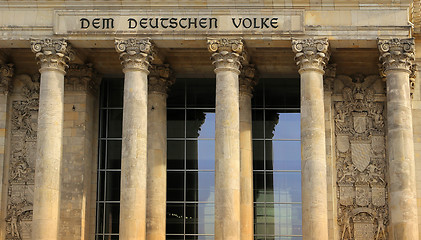 Image showing Reichstag building (Deutscher Bundestag), in Berlin, Germany