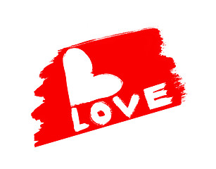 Image showing Abstract heart and word Love