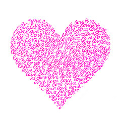 Image showing Abstract pink heart from 