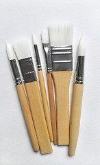 Image showing Brush on a watercolor paper