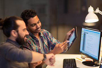 Image showing creative team with tablet pc working at office