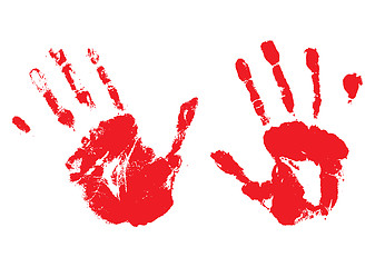 Image showing bloody hands