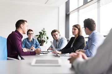 Image showing Business Team At A Meeting at modern office building