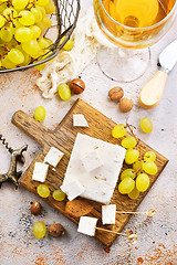 Image showing wine and cheese