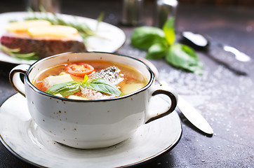 Image showing fish soup