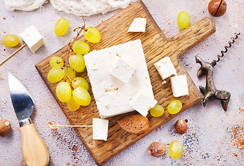 Image showing wine and cheese