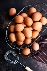 Image showing raw eggs