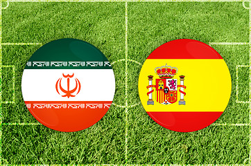 Image showing Iran vs Spain football match