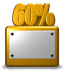 Image showing golden number and percent symbol