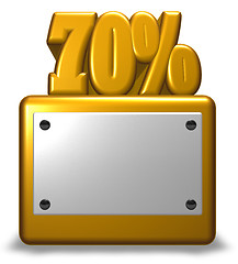 Image showing golden number and percent symbol