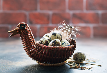 Image showing quail eggs 