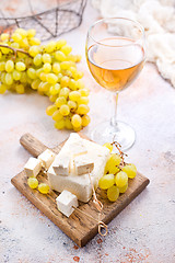 Image showing wine and cheese